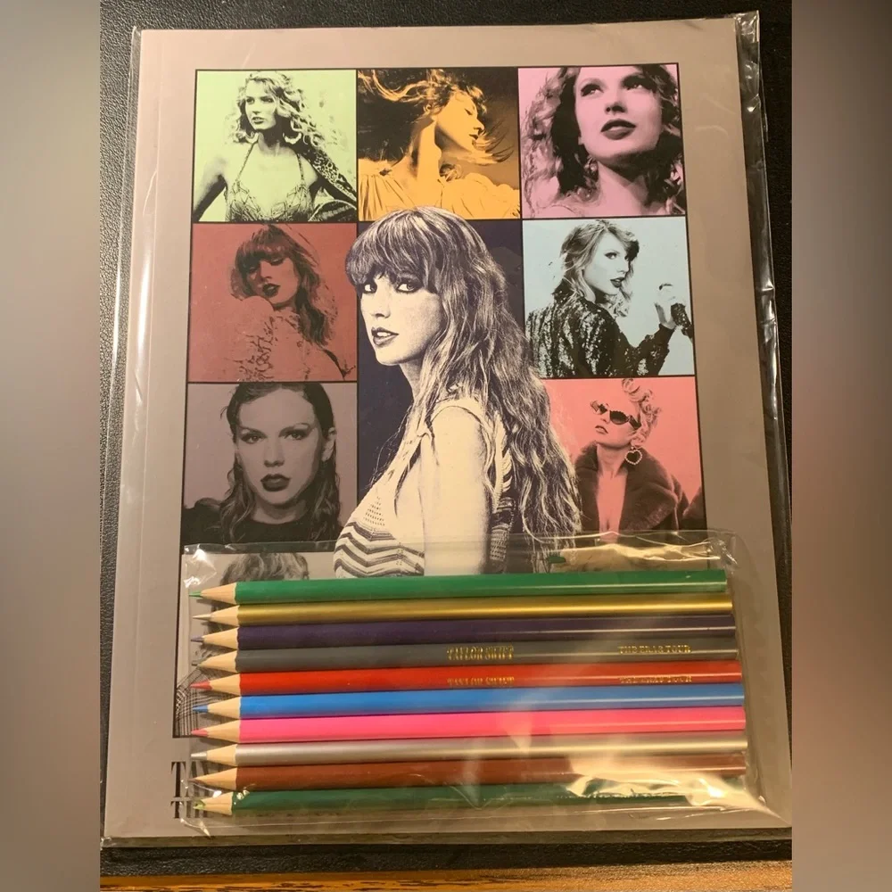 TAYLOR SWIFT THE ERAS TOUR ACTIVITY BOOK AND COLORED PENCILS NEW RARE SEALED